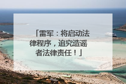 雷军：将启动法律程序，追究造谣者法律责任！