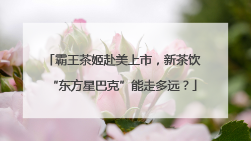 霸王茶姬赴美上市，新茶饮“东方星巴克”能走多远？