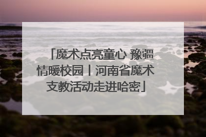 魔术点亮童心 豫疆情暖校园丨河南省魔术支教活动走进哈密