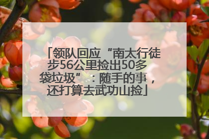 领队回应“南太行徒步56公里捡出50多袋垃圾”：随手的事，还打算去武功山捡