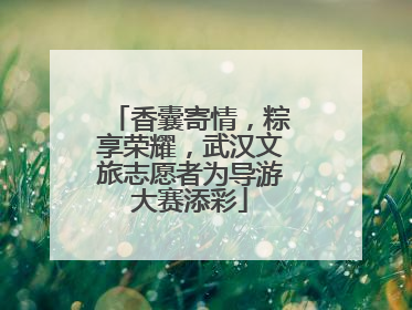 香囊寄情，粽享荣耀，武汉文旅志愿者为导游大赛添彩