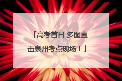 高考首日 多图直击泉州考点现场！