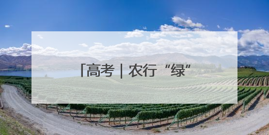 高考｜农行“绿”暖心护航高考学子