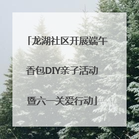 龙湖社区开展端午香包DIY亲子活动暨六一关爱行动