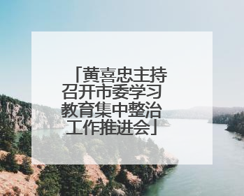 黄喜忠主持召开市委学习教育集中整治工作推进会