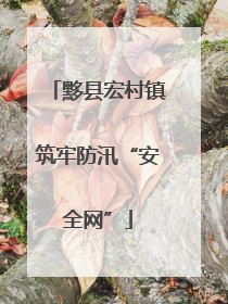 黟县宏村镇筑牢防汛“安全网”