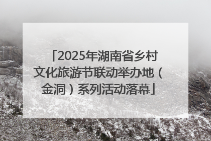 2025年湖南省乡村文化旅游节联动举办地（金洞）系列活动落幕