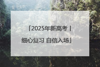 2025年新高考丨细心复习 自信入场