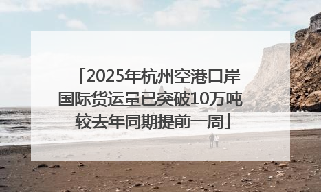 2025年杭州空港口岸国际货运量已突破10万吨 较去年同期提前一周