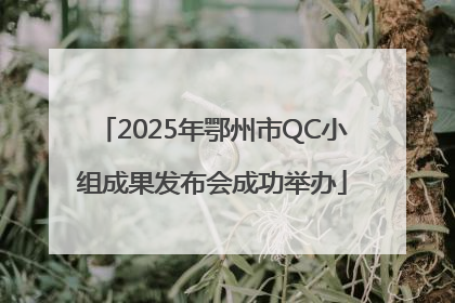 2025年鄂州市QC小组成果发布会成功举办