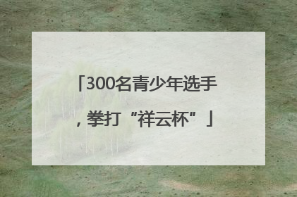 300名青少年选手，拳打“祥云杯”