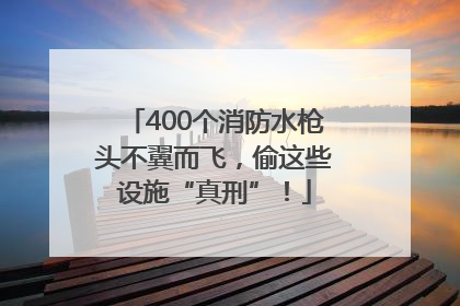 400个消防水枪头不翼而飞，偷这些设施“真刑”！