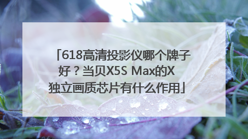 618高清投影仪哪个牌子好？当贝X5S Max的X独立画质芯片有什么作用