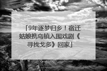 9年逐梦归乡！宿迁姑娘携乌镇入围戏剧《寻找戈多》回家