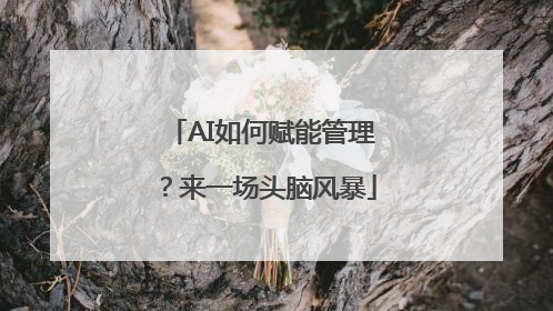 AI如何赋能管理？来一场头脑风暴