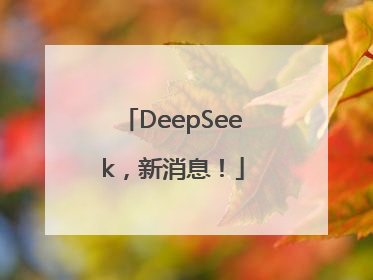 DeepSeek，新消息！
