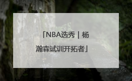 NBA选秀｜杨瀚森试训开拓者